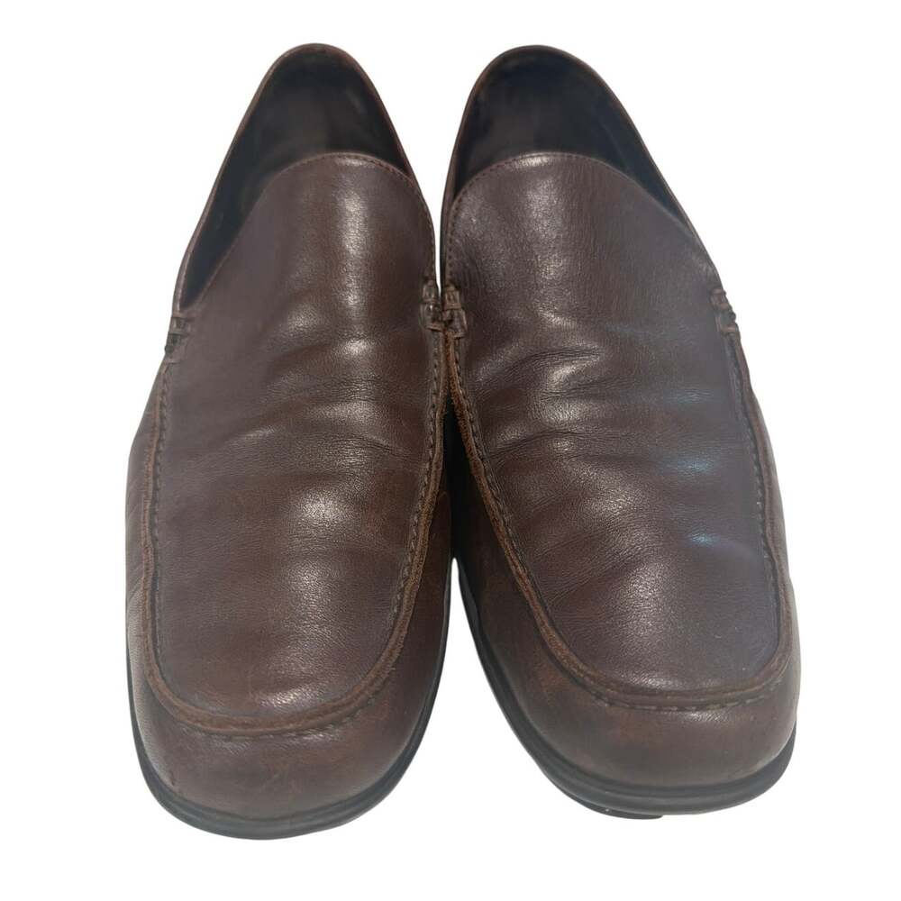 To Boot New York Adam Derrick Brown Leather driving loafers Travel Slip On Sz 9